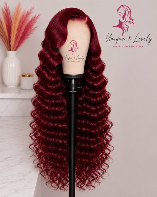 13x5 Burgundy Deep Wave Unit
